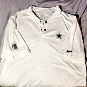 Nike Dri-Fit Official NFL On-Field Dallas Cowboys Short Sleeve Henley Jersey